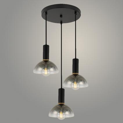 Подвес 74744/3HQ BK+SM черный 3х40W E27 d400 h800, 24